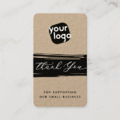 Carte De Visite Ajouter Logo et code QR Merci personnalisé moderne (Devant)