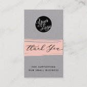 Carte De Visite Ajouter Logo et code QR Merci personnalisé moderne (Devant)