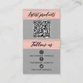 Carte De Visite Ajouter Logo et code QR Merci personnalisé moderne (Dos)