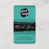 Carte De Visite Ajouter Logo et code QR Merci personnalisé moderne (Devant)