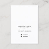 Carte De Visite Ajouter Logo Gold Splatter Aquarelle Écran d'oreil (Dos)