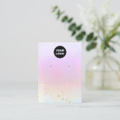 Carte De Visite Ajouter Logo Gold Splatter Aquarelle Écran d'oreil (Debout devant)