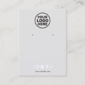 Carte De Visite Ajouter Logo Lune Phase Zodiac Elevage Affichage B (Devant)