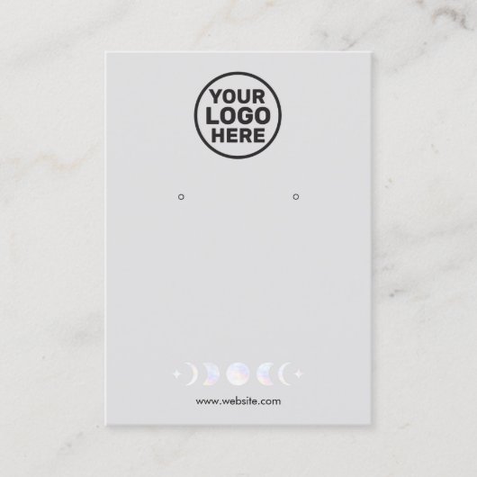 Carte De Visite Ajouter Logo Lune Phase Zodiac Elevage Affichage B (Devant)