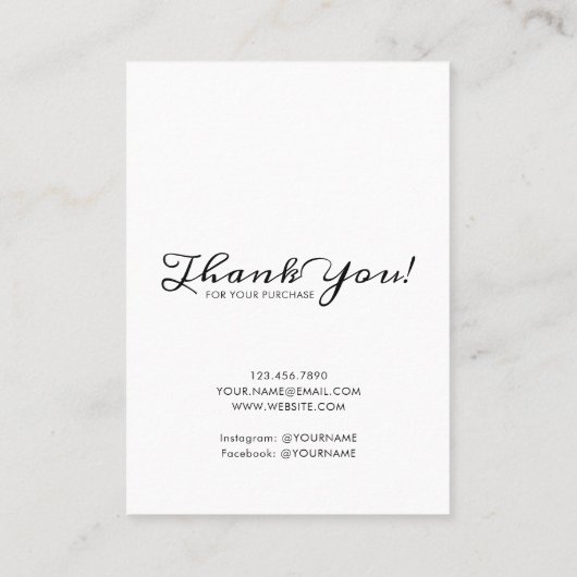 Carte De Visite Ajouter Logo Main Drawn Frame Earrings Display Car (Dos)