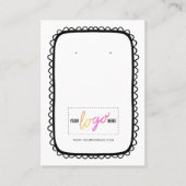 Carte De Visite Ajouter Logo Main Drawn Frame Earrings Display Car (Devant)