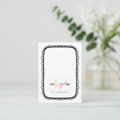 Carte De Visite Ajouter Logo Main Drawn Frame Earrings Display Car (Debout devant)