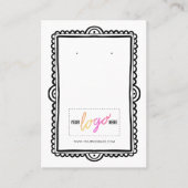 Carte De Visite Ajouter Logo Main Drawn Frame Earrings Display Car (Devant)