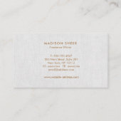Carte De Visite Ajouter Logo, Moderne, Linge gris clair Profession (Dos)