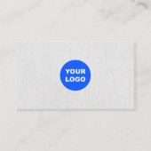 Carte De Visite Ajouter Logo, Moderne, Linge gris clair Profession (Devant)