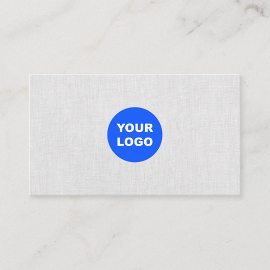 Carte De Visite Ajouter Logo, Moderne, Linge gris clair Profession (Devant)