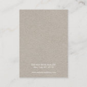 Carte De Visite Ajouter Logo Moon Phase Kraft Écran d'oreille usin (Dos)