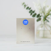 Carte De Visite Ajouter Logo Satin Gold Aquarelle Écran d'oreille (Debout devant)