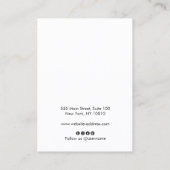 Carte De Visite Ajouter Logo Signature Script Bijoux à oreille bla (Dos)