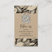 Carte De Visite Ajouter QR Code Elegant Boucles d'oreilles de remp (Dos)
