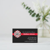 Carte De Visite Ajouter un Embem Firehouse| Pompiers (Debout devant)