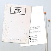 Carte De Visite Ajouter un logo Abstrait de l'aquarelle