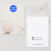 Carte De Visite Ajouter un logo Aquarelle artistique Écran d'oreil (Devant / Derrière)