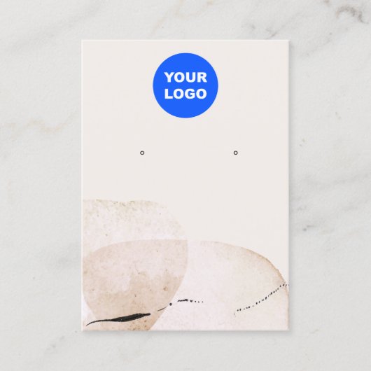 Carte De Visite Ajouter un logo Aquarelle artistique Écran d'oreil (Devant)