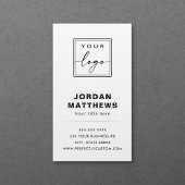 Carte De Visite Ajouter un logo blanc minimal moderne ou toute cou