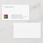 Carte De Visite Ajouter un logo Créer votre propre Modèle d'entrep (Devant / Derrière)