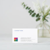 Carte De Visite Ajouter un logo Créer votre propre Modèle d'entrep (Debout devant)