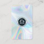 Carte De Visite Ajouter un logo d'entreprise QR Code Agent immobil (Dos)