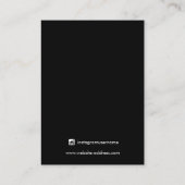 Carte De Visite Ajouter un logo Écran d'oreille en cuir noir (Dos)