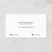 Carte De Visite Ajouter un logo en cuir blanc Écran d'oreille (Dos)