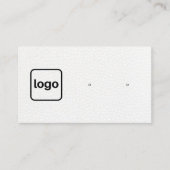 Carte De Visite Ajouter un logo en cuir blanc Écran d'oreille (Devant)