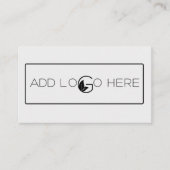 Carte De Visite Ajouter un logo noir blanc simple gras (Devant)