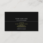 Carte De Visite Ajouter un logo personnalisé en cercle noir (Dos)