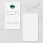 Carte De Visite Ajouter un logo Professionnel Monogramme blanc cla (Devant / Derrière)