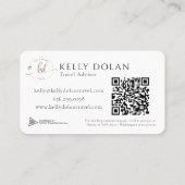 Carte De Visite Ajouter Un Logo QR Code Élégant Professionnel (Dos)