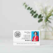 Carte De Visite Ajouter une photo et un logo Real Estate Professio (Debout devant)