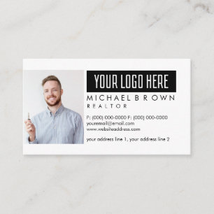 Carte De Visite Ajouter une photo Insertion Logo Realtor Professio