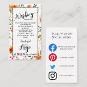 Carte De Visite AJOUTER VOS instructions de lavage LOGO CARE flora (Devant / Derrière)