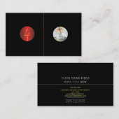 Carte De Visite Ajouter votre cercle d'image de logo personnalisé (Devant / Derrière)