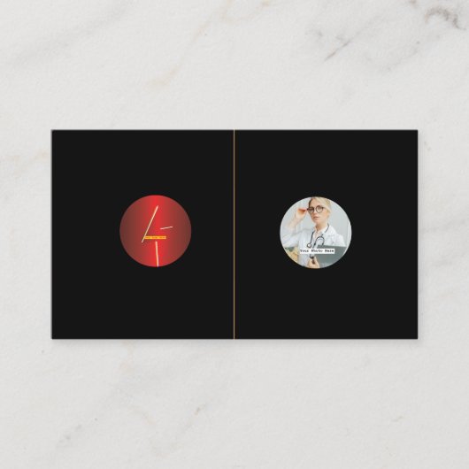 Carte De Visite Ajouter votre cercle d'image de logo personnalisé (Devant)