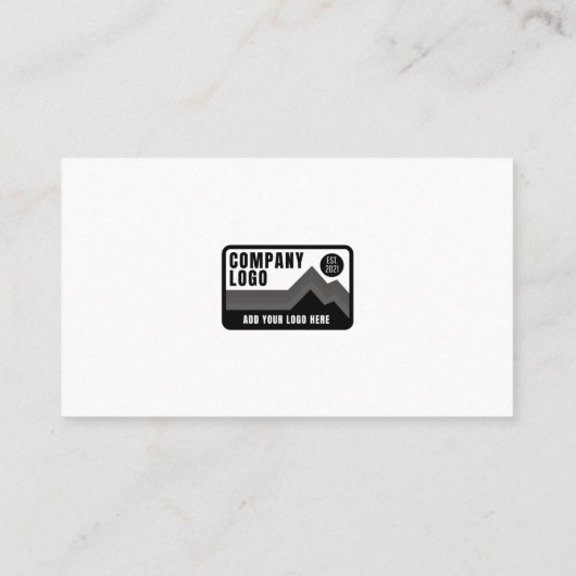 Carte De Visite Ajouter votre code QR Logo simple d'entreprise (Dos)