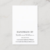 Carte De Visite Ajouter votre écran d'écoute de logo | Floral Fleu (Dos)