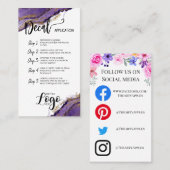 Carte De Visite AJOUTER VOTRE LOGO application de décalcomanie CAR (Devant / Derrière)