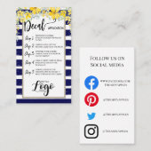 Carte De Visite AJOUTER VOTRE LOGO application de décalcomanie CAR (Devant / Derrière)