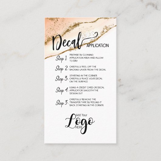 Carte De Visite AJOUTER VOTRE LOGO application de décalcomanie CAR (Devant)