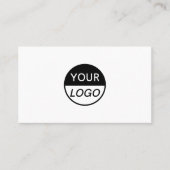 Carte De Visite Ajouter votre logo Black and White Professional (Devant)