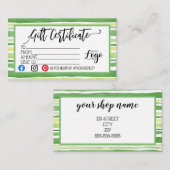 CARTE DE VISITE AJOUTER VOTRE LOGO BON D'AFFAIRES (Devant / Derrière)