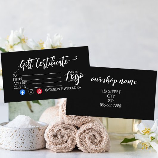 CARTE DE VISITE AJOUTER VOTRE LOGO BON D'AFFAIRES