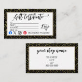 CARTE DE VISITE AJOUTER VOTRE LOGO BON D'AFFAIRES (Devant / Derrière)