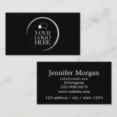 Carte De Visite Ajouter votre logo cercle personnalisé professionn (Devant / Derrière)