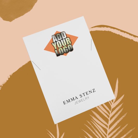 Carte De Visite Ajouter Votre Logo Collier Bijoux Display Card